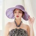  Fashion Floral Sun Hat Ruffled Adjustable Wide Brim Caps Outdoor Casual   eb-87936628